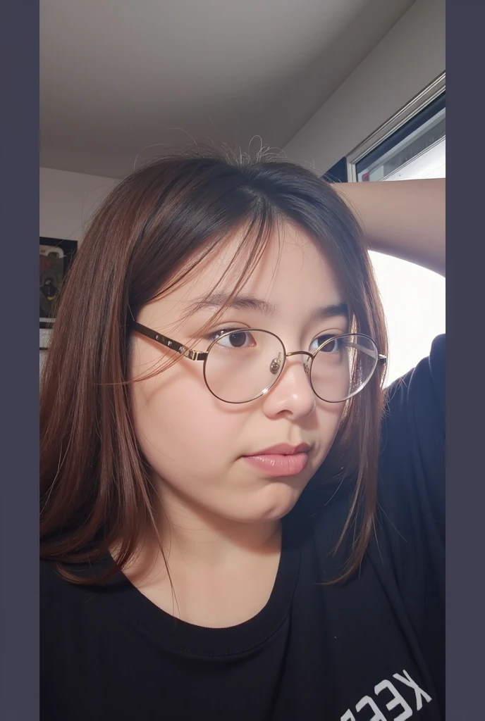 there is a woman with glasses standing in a field, with glasses, spectacled, xintong chen, with short hair, wearing thin large round glasses, chengyou liu, wenfei ye, girl wearing round glasses, thick round spectacles, wearing small round glasses, with glasses on, yanjun chengt, leng jun, yun ling, qifeng lin