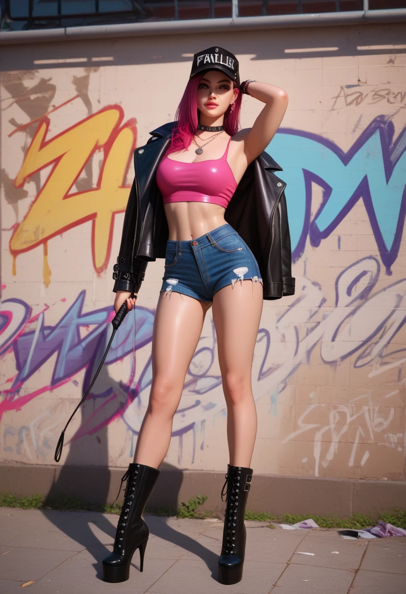 (Full Body View:1.3)、(Side view:1.1)、(Beautiful face:1.3)、(Smiling with teeth showing:1.3),(Shibuya Gal:1.5)、(Beverly Hills Whore:1.4)、(Neo-goth fashion:1.5)、(Punk RockVisual Kei:1.4)、(Modern white and red Barong:1.5)、(Tattered brown and charcoal denim bugle pants:1.5)、(Mustard Yellow Headband:1.3)、(Charcoal and khaki high heels:1.4)、collar、(We sell patterned underwear with logos.:1.4)、、NSFW,((Highest quality、In 8K、masterpiece:1.3))、Sharp focus:1.2、(Layered Cut、Huge boobs:1.1),Beautiful woman with perfect figure:1.4、(Open legs:1.3)、(Raise your arms:1.2)、(Open your crotch:1.3)、Slender Abs:1.2、Butt、Highly detailed face and skin texture、Detailed eyes、double eyelid,(Twin tails:1.3)、(Pink Hair:1.3)、Dynamic Pose、Obscene pose、Humiliating pose、Gravure idol、(luxury fashion show stage:1.3)、(Make your legs thinner:1.4)、(Slim body:1.3)、(clavicle:1.1)