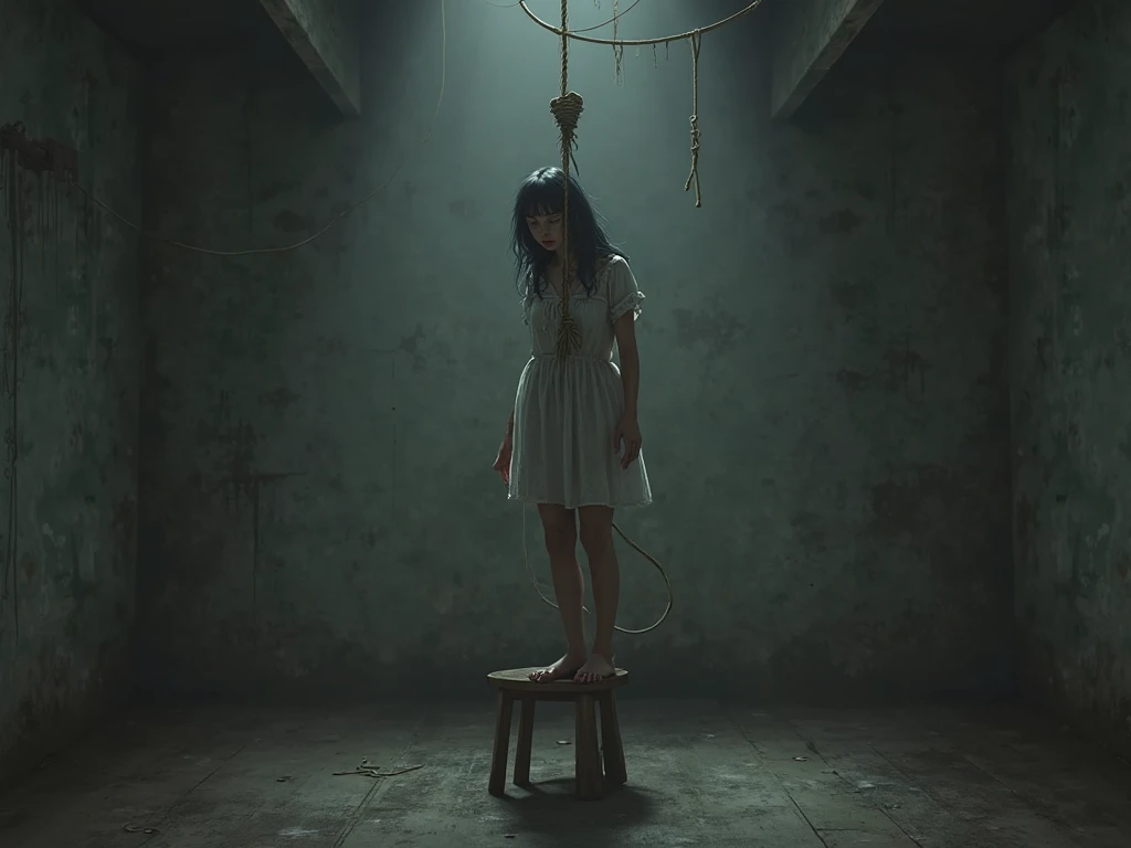 girl tied to a chair
