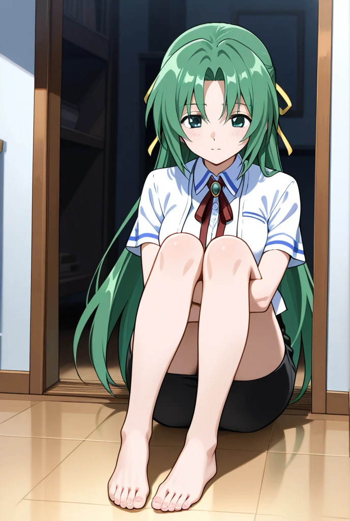 yae-bonbon, green hair, long hair, green eyes, 
1980s (style), retro artstyle, blush stickers,masterpiece, expensive quality, very_expensive_solve, big_file size, full color,(completely nude:1.2),pussy,niplles,vaginal sex,(Loli kid),