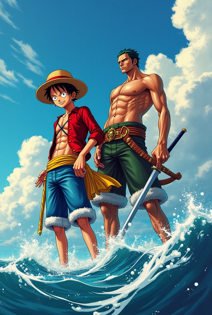 Luffy is extremely determined, sanguine, and has a strong sense of justice. He values his friends above all else and is willing to face any challenge to protect them.. He is also quite carefree and likes to smile., with his friend Gold.Droger the pirate king