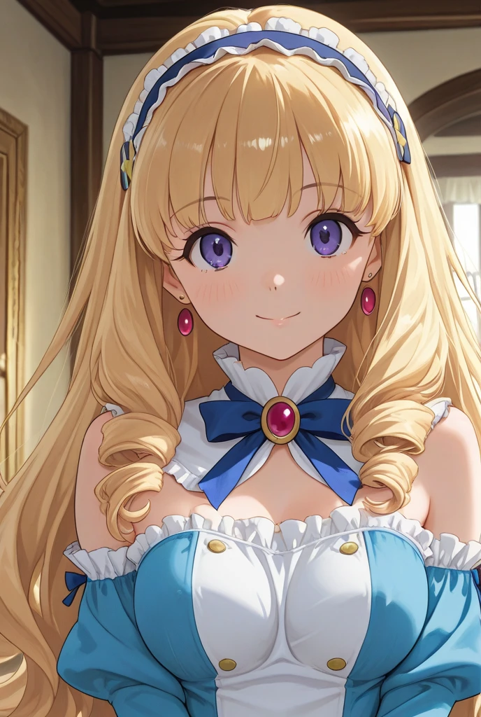 (((portrait))), ((8K)), ((vue de profil)), ((portrait)), dans un jeu vidéo, ((seulement haut du personnage)), ((dressed character)), ((Chef d'oeuvre)), ((gros seins)), ((Original clothing)), (qualité d'image très élevée), (finely detailed eyes and detailed face:1.3), (extremely fine and beautiful:1.1), (Perfect details:1.1), princess peach, blonde hair, blue eyes, long hair, crown, dress, gem, gloves, pink dress, puffy short sleeves, puffy sleeves, short sleeves, white gloves,