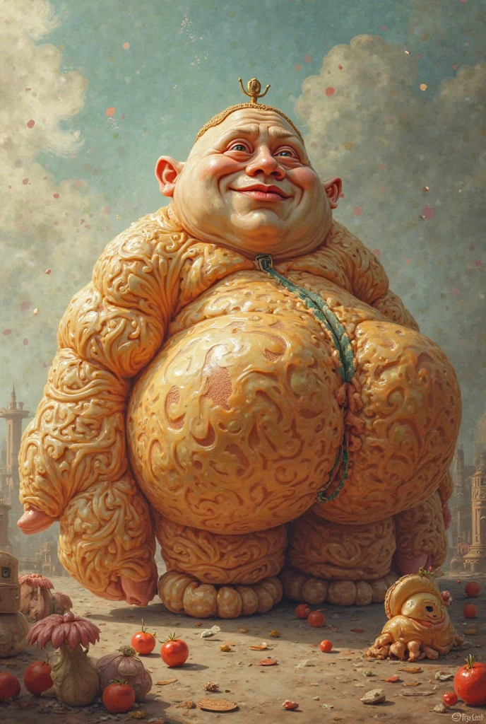 Extremely obese woman like Jabba the Hutt
