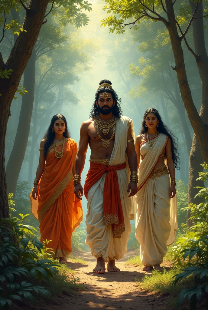 Shri Ram with Sita laxman in Ayodhya   bless to farmers in working farming area 