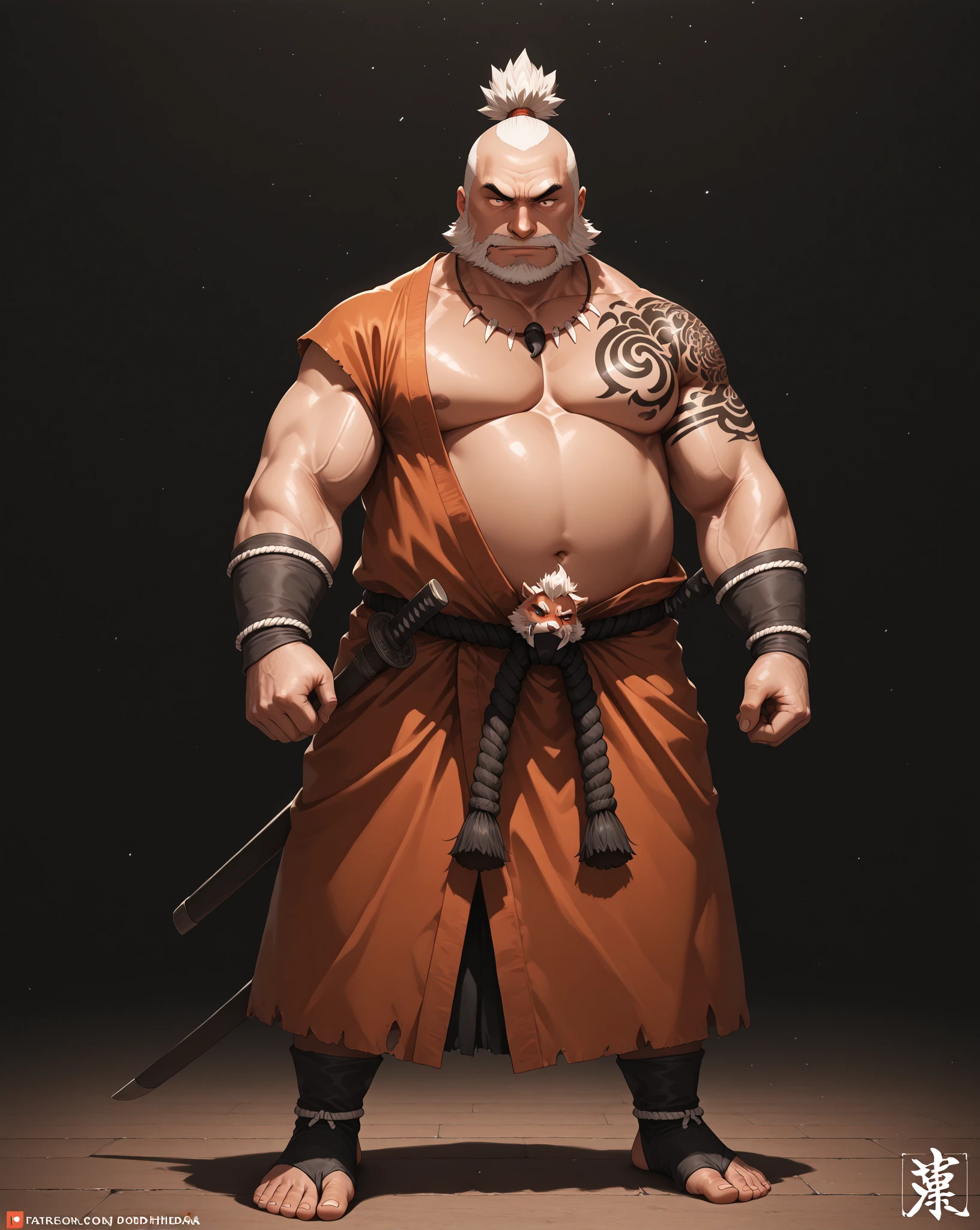 Japanese monk、Small fat、Expert、strongest