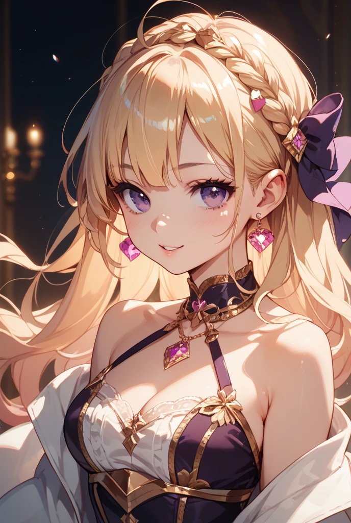(best quality: 1.2, very detailed, high detail, ultra-high resolution, masterpiece: 1.2, 8k, top quality, best aesthetic, perfect lighting: 1.2, best shadow, high contrast, high color saturation), anatomically correct, perfect hands, anime style, anime artwork, cinematic lighting,
(girl wearing shiny golden leopard print bikini, leopard ears), (20 years old, 170cm), gorgeous,
medium straight hair, (ponytail: 1.2), shiny platinum blonde hair, (smoky pink gradient hair: 1.2), bangs,
((small head: 1.2)), (small face: 1.2), slender body, slim, long limbs, medium breasts, light tan skin,
laugh with open mouth, cuspid, sensual look, sparkling red eyes, Light reflecting in the eyes. (finely detailed beautiful eyes: 1.3), double eyelids, (eyelash: 1.3), (eye shadow: 1.2), (light pink lip: 0.9),
necklace, ear piercing, bracelet,
cowboy shot,
night, city, cyberpunk, futuristic,
deep depth of field,