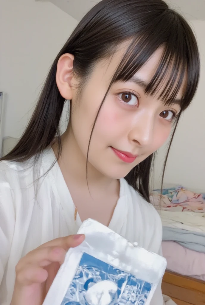 nsfw,(Absurd:1.3),8K,(Detailed Photos:1.5),(Detailed face and skin:1.3),(Ultra-high resolution:1.5),(Realistic:1.5),Symmetrical eyes,(Sheath Dressm:1.3), break (Panties as a gift), break (Detailed blue cotton panties:1.1),masterpiece, Highest quality, Very detailed,classroom,Black medium straight hair,Focus Panties,Cinema Lighting, break (Panty stains:1.4),Big Breasts