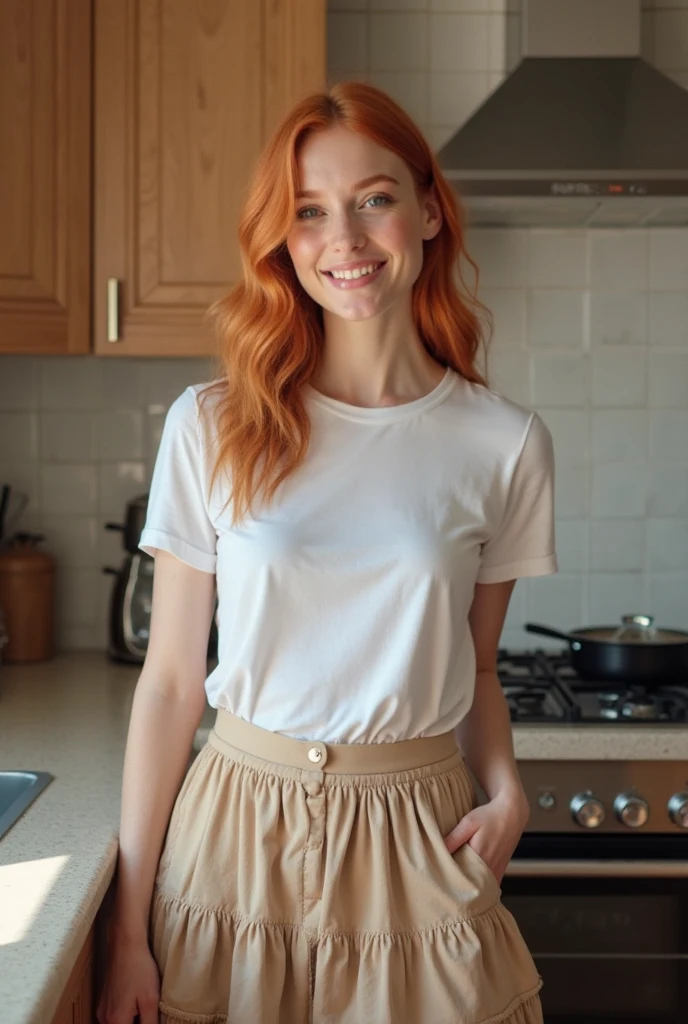 https://image.cdn2.seaart.ai/static/upload/20230910/f1bc0247-e8ce-4bf9-a5f5-44644dec4863.png redhead woman, flowing ginger hair, a redheaded young woman, slim frame, medium breasts, light cute freckles, redhead girl, red hair and attractive features, cute freckles, looking away from the camera, preparing thanksgiving dinner in the kitchen, photo realistic, laughing, basting a turkey, surrounded by family, cooking dinner, wearing appropriate clothing for thanksgiving, cute outfit, several other family members are working in the kitchen, not looking at the camera, candid shot, festive atmosphere --ar 2:3 --iw {1.8,1.9}