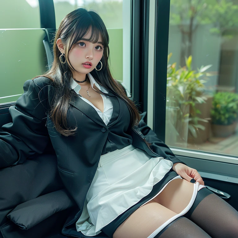Beautuful Women　Colossal tits　Good Style　Tall　dual　　Idol 　Detailed genitals　　18-year-old black hair 　The long-haired　with round face　校服(Blazers and pleated skirts)　Cute underwear　camel's foot　Spread your crotch(M-shaped legs)(Cute lingerie looks)　 Central pubic angle