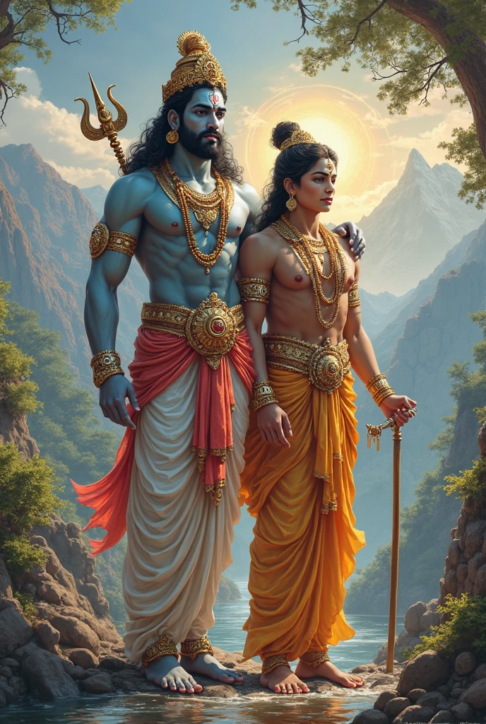 Create a lord Hanuman and Shri Ram God the highly image full HD