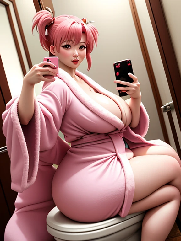 The true picture、8k,Fine grain、Detailed Photos、Cute young woman, Straight Short Hair、Pink Hair, Green Eyes,hair band、((Red sleeveless))、(White ruffle skirt),(belly button:1.1,princess eyes), Earrings、Noble, Royalty, high quality, masterpiece, Very detailed、Big Breasts、Cleavage、pregnancy、Big Belly、((Place your palms on your stomach))、