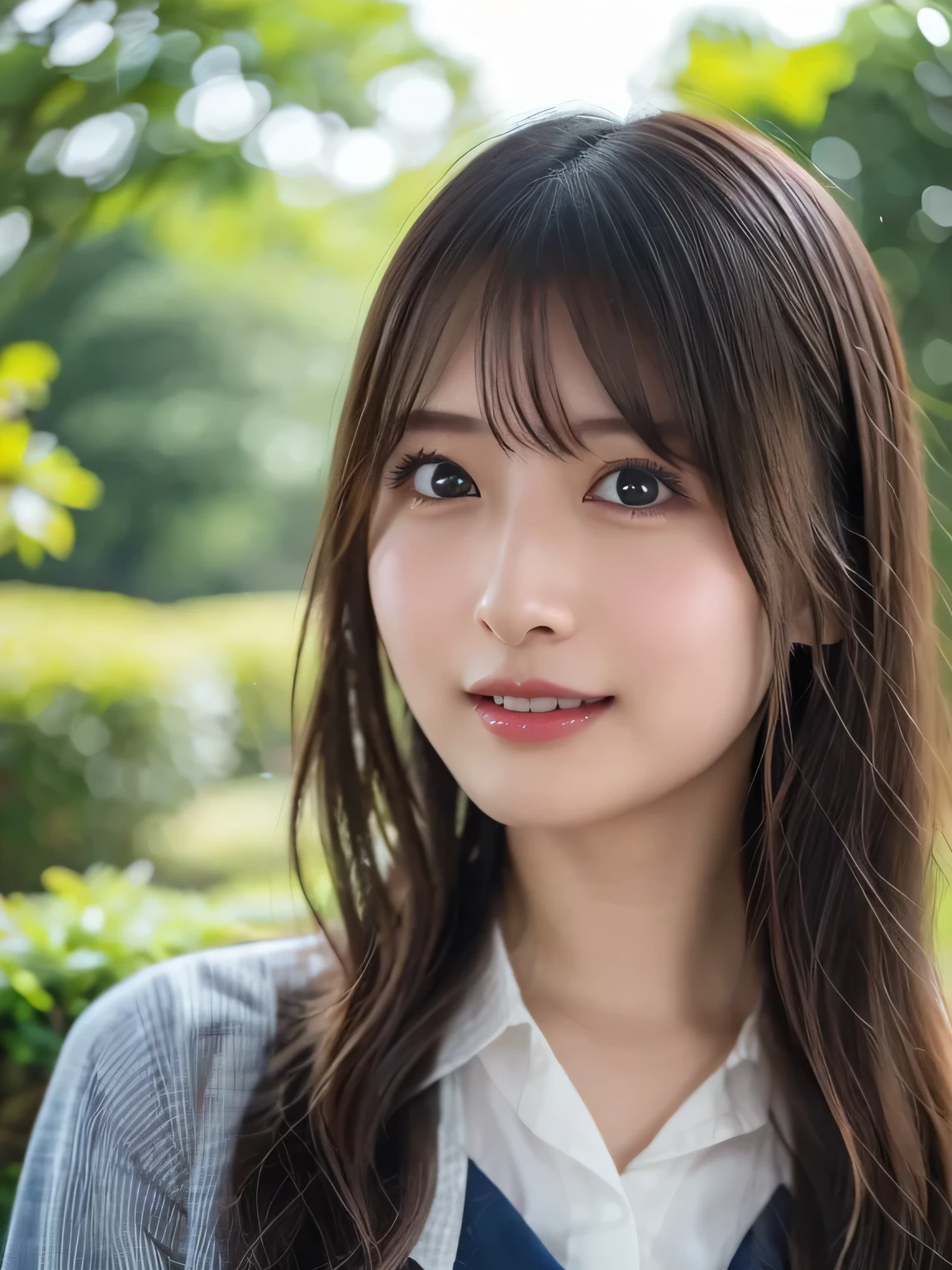 in 8K,Best Quality:1.4, 超A high resolution:1.5, (Photorealistic:1.4),masterpiece:1.2,(top-quality:1.4)、Raw photo、1a japanese girl、広角レンズ、Cute、 公園、(RAW フォト:1.2), (フォトリアリスティック:1.4), ((美しい詳細な少女, とてもよく詳しい eyes and face, 美しく詳細な目元, 非常に詳細な, 高解像度, とてもよく詳しい, 最高品質, 傑作))、下からのアングル、(((オフィスレディの制服))), 素晴らしい, 細かい詳細, 傑作, 最高品質, 1人の,公園に立つ女性、美脚、夕日、グラビア写真、(スーパーモデルの体型)、ワイドアングル、 ((ダイナミックなポーズ)), ((パンティストッキング), (パンティストッキング and legs)), (Shy smile:1.3), Smooth skin、30-years old:1.5、Beautiful black eyes、natural skin textures:1.3, realistic eyes and face details、 (Brown medium hair),、middlebreasts