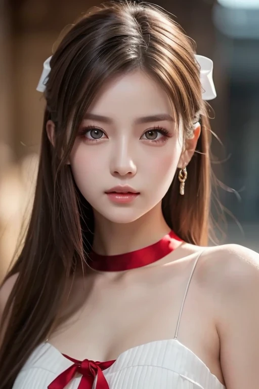 A girl, illustration, Cover Art , (((Red))), portrait, Red background, Red splash,
masterpiece, best quality, Ultra-high resolution, (Reality:1.4), RAW photos, 8K Photo, Japanese young model, 14 years old, Thin face,large beasts,