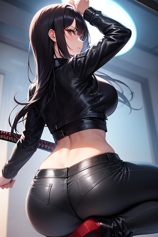 girl's backside, cool, emotional, anger, disappoint, destroy, anime, comic, young, chill,