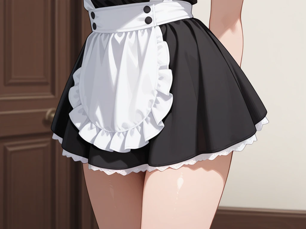 maid, japanese, lifting skirt, mirror selfie