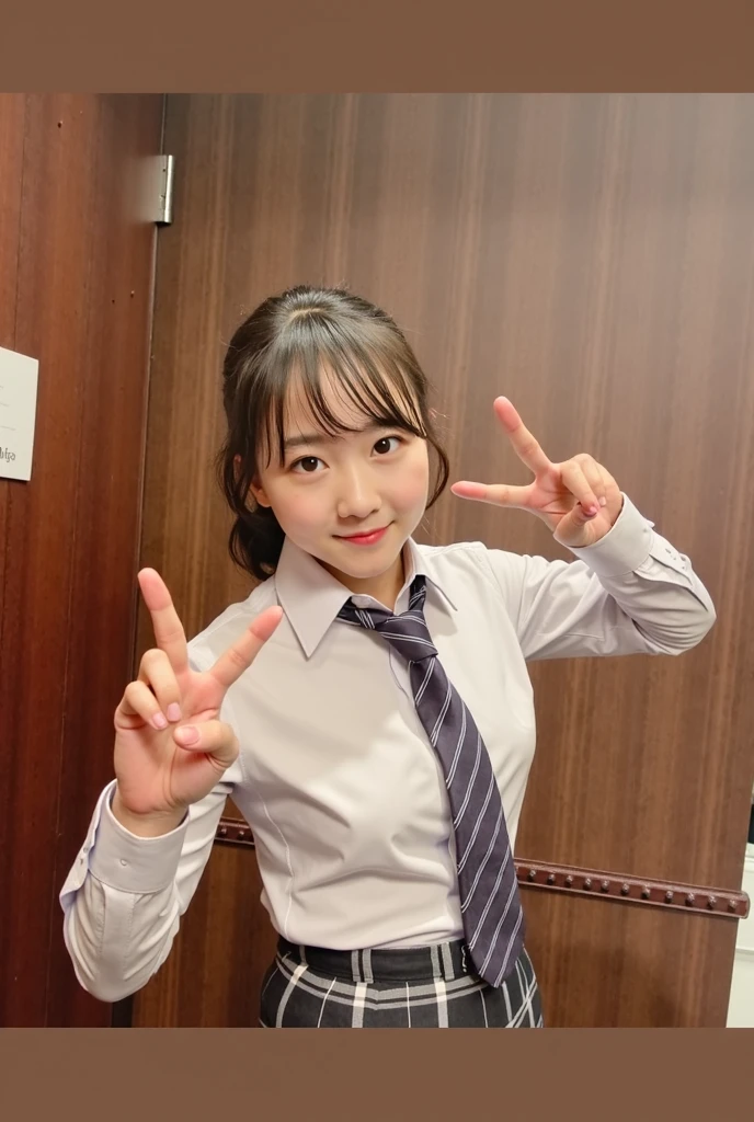 2girls, Office, standing,full body (Smile:1.3),Beautiful Girl,(short pony tails:1.2),(blue eyes:1.4), high school student、high ,(navy blue blazer:1.0),AKB48,Nogizaka46,Best Quality,High resolution,Detailed,Perfect Anatomy,Beautiful detailed eyes,Office Chair,Office Desk,Note PC,Bob Hair,skinny,small breasts,front view,(presenting panties:1.5),white panties,highly detailed,(upper body:1.2),(naked:1.9),,(full-face blush:1.5),(smile:1.2),anguish,(public indecency:1.6),(cry:1.5),(fulbody:1.3),