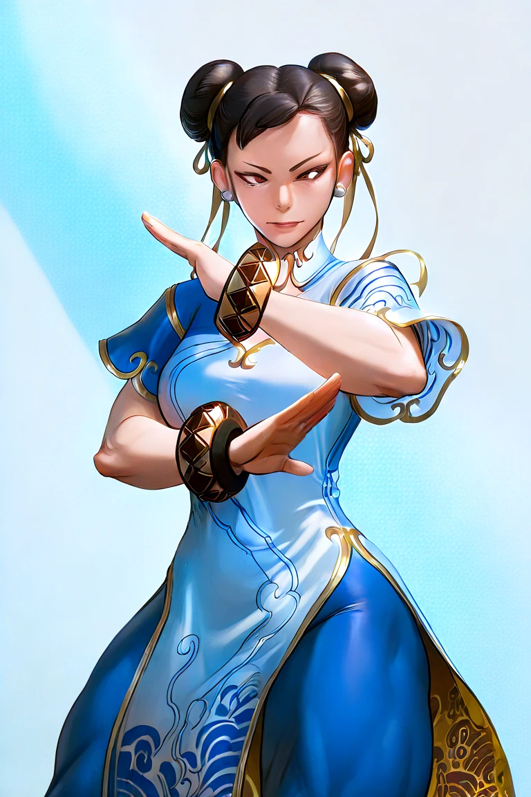 ((masterpiece,best qualtiy)),1girl,solo,ChunLi,upper body,beautiful night street background