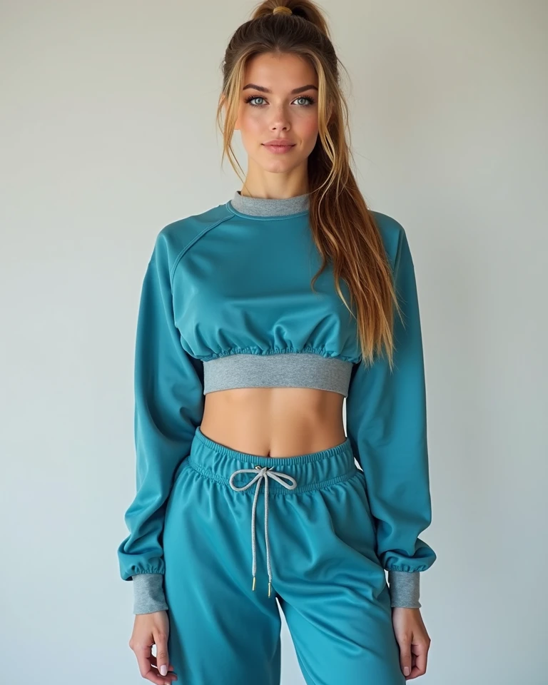 Beautiful woman, beautiful athletisure style, shoes sport, full length