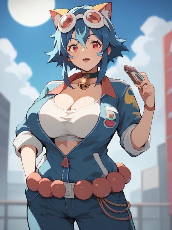 Anime illustration、highest quality、Plump 、Perfect proportions、Nightlife、overwhelmingly big breasts、very thick thighs、Beautiful, shining eyes、Cowboy Shot、smile、Noise Reduction