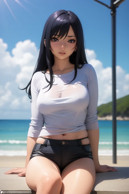 (((topless))), (((show off nipples))), (((show off spread pussy))), (((spread pussy))), (((spread legs))), (((large breast))), (((Show off cleavage))), extremely detailed CG unified 8k wallpaper, very fine 8KCG wallpaper, (​masterpiece, Best Quality), High resolution, Ultra-detailed, ultra-sharp, 1 girl, full nude,Naked, at poolside,  ((( sheer sailor shirt, Sleeveless, open front))), (((navel ))),  (((sheer micro mini skirt))),  (Beautiful face, Cute face, Detailed face),  (((Detailed beautiful eyes))), BREAK, (((Sunny))), perfecteyes eyes