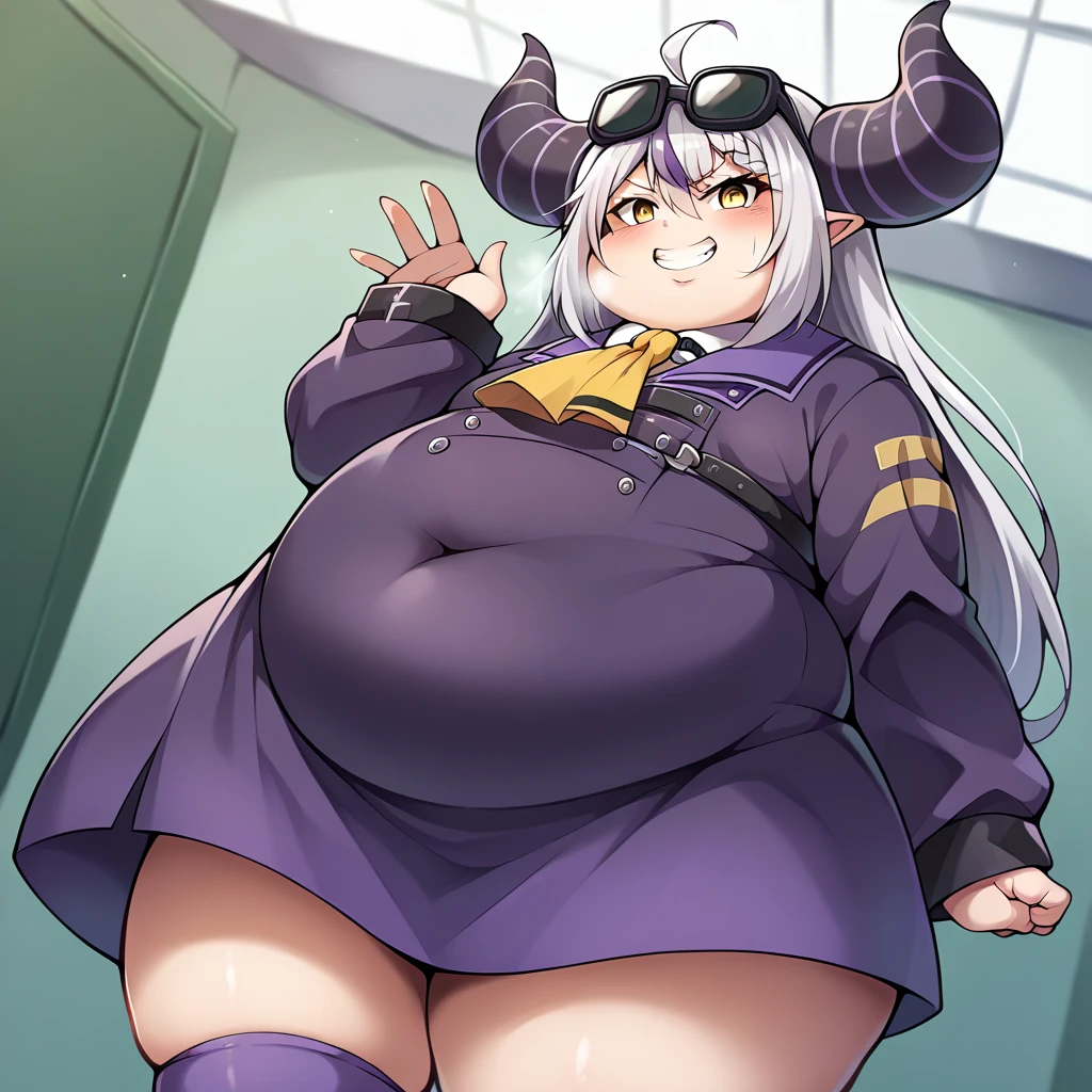 (detailed), (((chica SHEEP))), (((SHEEP))), big ass, (((black wavy hair))), ((mini skirt)), (((office worker suit))), (White skin)