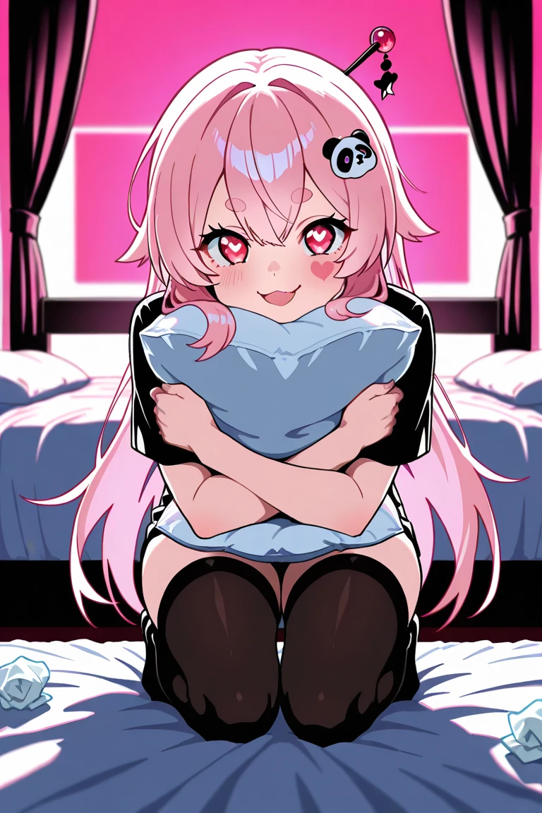 1 Girl、Kotoriyu Hoshino、Pink Hair、Ahoge、Odd Eye、Short、Embarrassed、skirt lift、Panties、cute