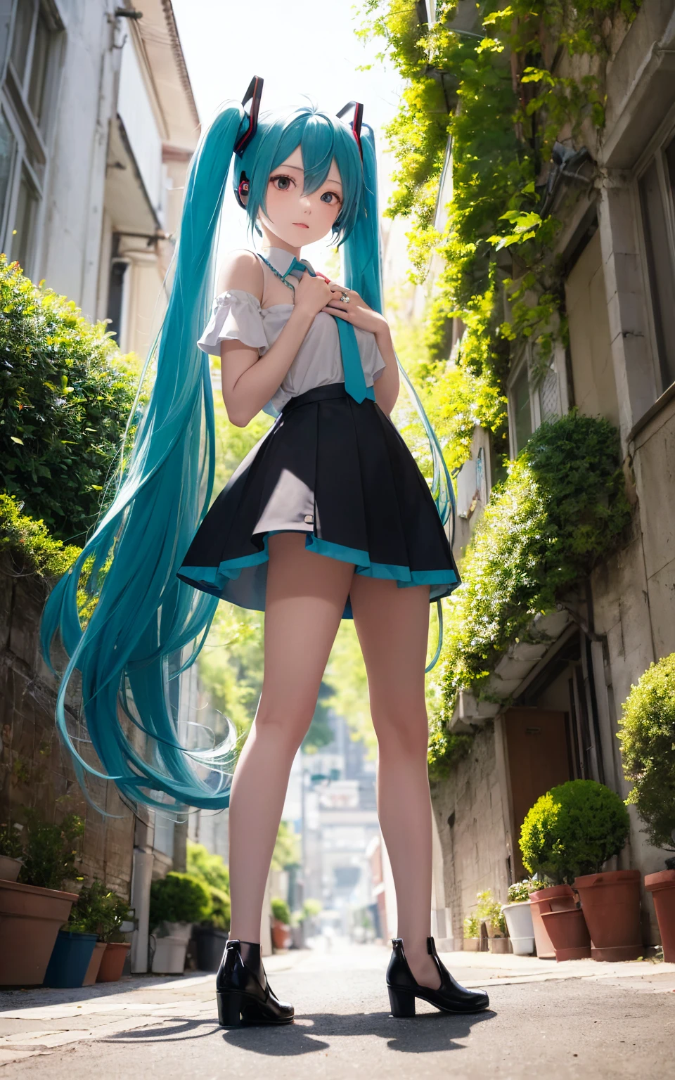 1girl in、miku hatsune、