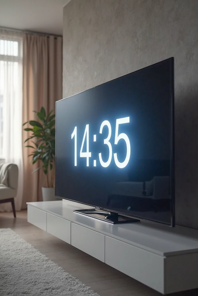 generate a basic 2d tv with flash a number on screen
