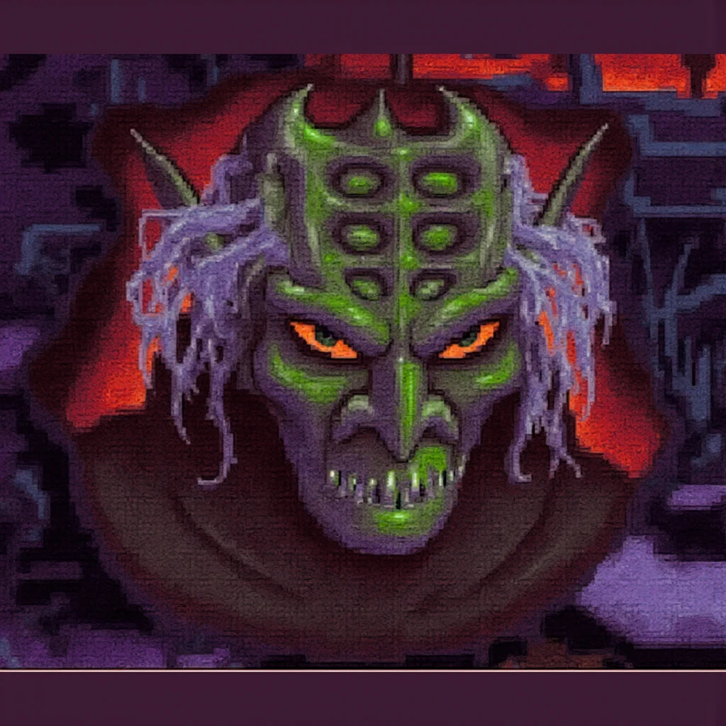 <lora:Pixel_Fusion_LORA:1> yamer_pixel_fusion, pixel art, <lora:sxz-texture-sdxl:1> texture of <lora:Vector cartoon illustration:1> Vector Cartoon Illustration, symmetry!! portrait of a demonic man, gothic outfit, ultraviolet colored glowing lights!! dark atmosphere, intricate, horror, highly detailed, digital painting, artstation, symmetric concept art, smooth, sharp focus, illustration, art by artgerm and greg rutkowski and alphonse mucha, 8 k