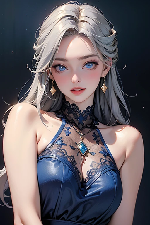 Create beautiful, Realistic fantasy artwork with vibrant jewel tones, Nice shine and shimmer, And a lot of snowflakes. Create a radiant woman with curly hair., metal hair, and realistic textured hair. Her skin is pure white，Seems, glows under the light. A woman&#39;s face matters: including ((soft, down jacket, big lips, elegant functionality, And the most beautiful Детальs macro eyes)) in the world. Woman in a winter landscape，Snowflakes and snowflakes gently fall., soft белый мех, Subtle iridescent Детальs, Subtle phantom rainbow Детальs, and delicate and exquisite jewelry，Shimmering under the lights. Includes many small fantasy Детальs，For example, hair spring, fitter, Delicate and charming embroidery, and sparkling luminous lighting. The woman's face is not obscured by Детальs，Her eyes are sharp，Permission высокое. Mix dreamy colors, Dynamic lighting, and Детальed background elements，Create a feeling of awe and immersion. These include colorful flying magical birds and jewel-colored butterflies, exuding magical halos.. Let&#39;s look at the latest trends in fantasy art., such as incorporating unique lighting effects, Learn dynamic and compelling composition techniques., And try a unique color palette. Take inspiration from the top artists on ArtStation and Midjourney.. Camera: Choose an angle, which will highlight the beauty of the characters and emphasize the magical grandeur of the work of art.. lighting: Create depth and atmosphere with atmospheric lighting technology. Permission: Aim for high-resolution images，to showcase intricate Деталь and clarity. Artistic inspiration: Get inspiration from popular artists at ArtStation, Explore different styles, genre, and theme. White skin, pale skin, Skin is really pale, The skin is really white, Beautiful eyes, Fantastical Детальs, small with