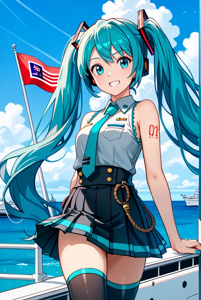 (intricate anime-style illustration:1.5),cute shota,light blue long hair,cat ears tail,ultra big thigh,American Independence Day, (American flag) print bikini,