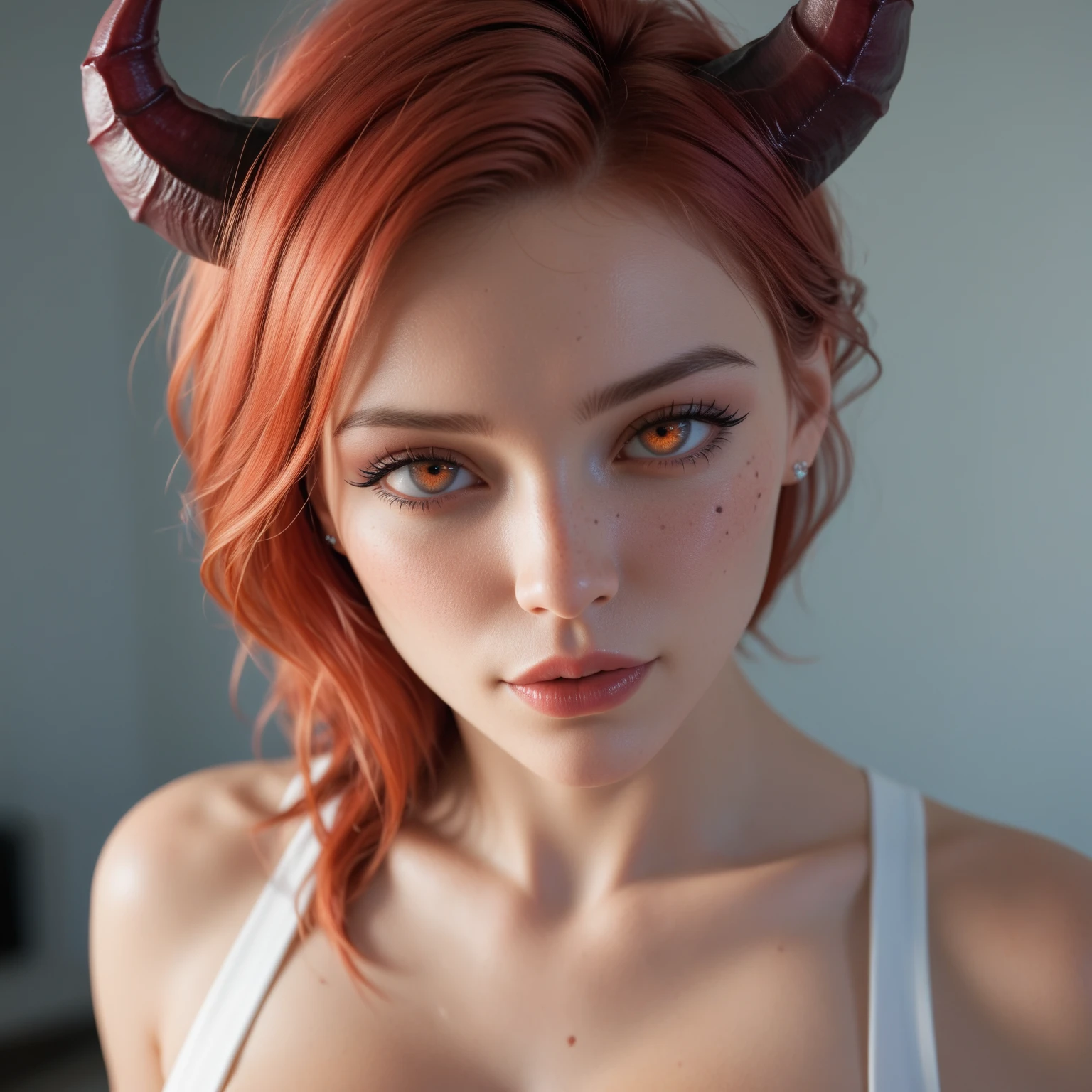 naked girl with devil,dark theme,in the dark ,<lora:add_detail:0.7>,