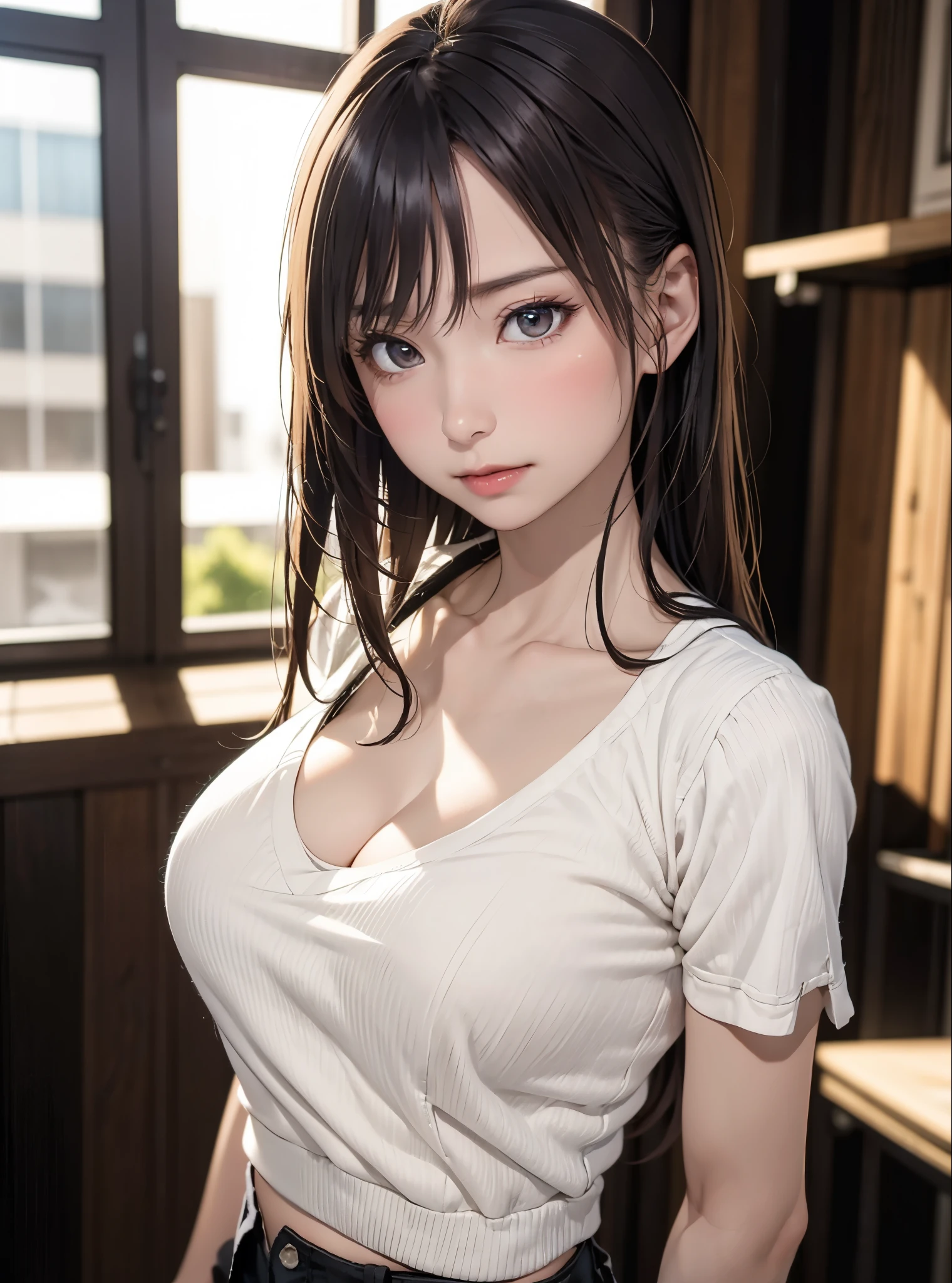 (masterpiece: 1.3), (Maximum resolution: 1.2), (Ultra HD TV: 1.2), Cinematic Light, 8K resolution, Detailed facial features , (Sharp focus: 1.2),Perfect Style, Beautiful Face, Acura, Anatomically correct, Highly detailed face and skin quality感, Beautiful Eyes,ThroughkBright Eyes, Natural Cheeks, Glowing Skin, (Glossy Lips: 1.4),、 (A shameful expression: 1.2),Highly detailed face and skin quality, Natural Cheeks, , Glossy Lips,Exposed cleavage、(White mucus on chest:1.6)(White mucus on thighs:1.6)、、Humiliating、shame、Please open your knees、dissatisfaction、anger、tears、sorrow、Glaring at the camera、Spread your legs、、Sparkly little earrings and necklace、Disheveled clothes、Drenched in sweat、 woman,1 person、、On the bed(On my back, Lying down in bed, Lying down in bedいる, Lying down, )、Blue-gray eyes、Green-gray eyes,(Mini skirt and cardigan:1.4)、scarf、dissatisfaction、Masturbate、Beautiful nipples exposed、Soft Breasts、Healthy legs、Bare thighs、lean on the sofa with your knees raised、Massage the breasts、Hold your chest with your hands、露出したwoman器、nude crotch,nude hip,nude legs、