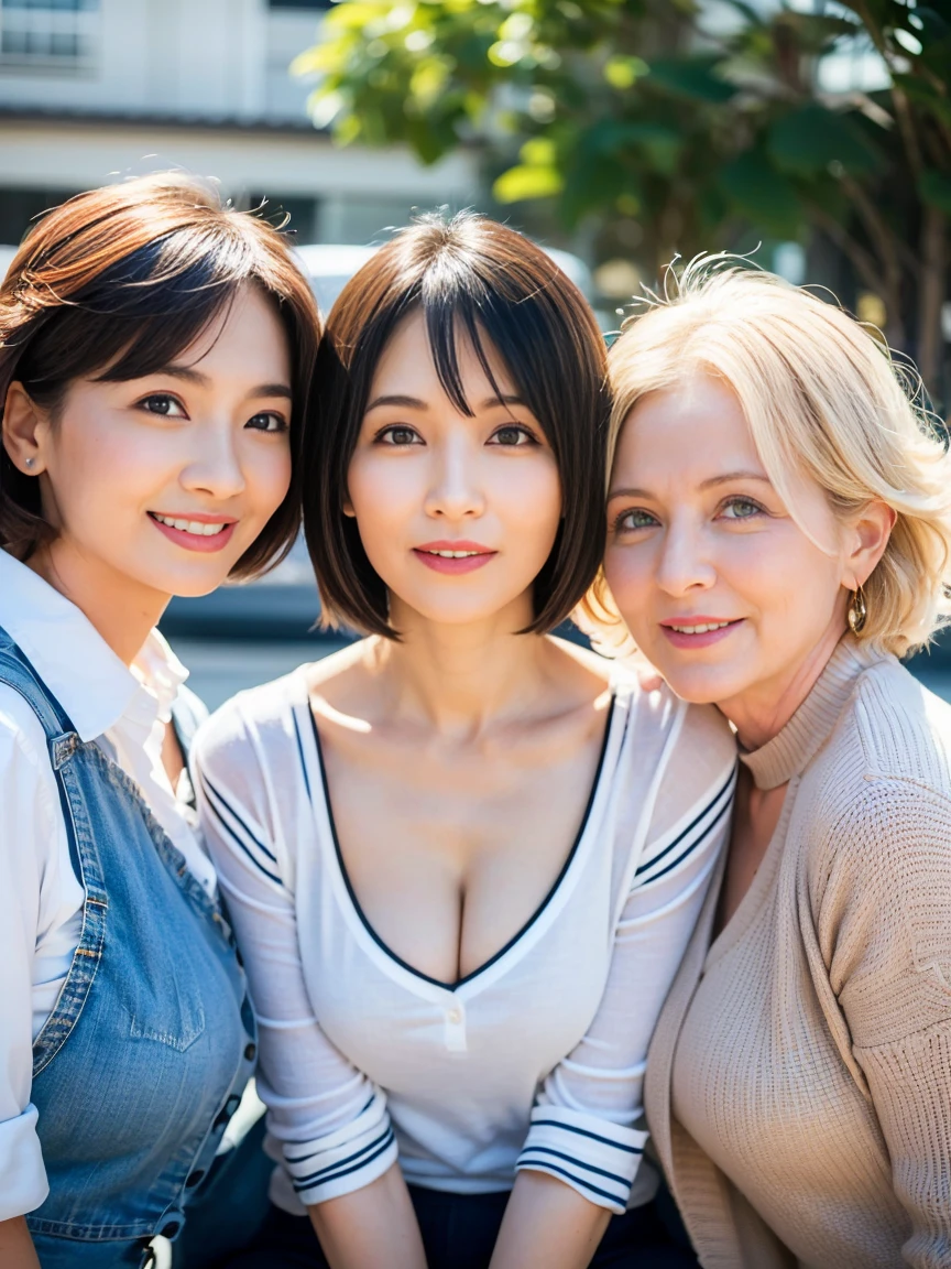 three,,barely、Chubby,Big Breasts,Grin,movie theatre、 Very detailed and beautiful,Attractive mature woman,Adult female,Japanese,masterpiece,Highest quality、Classy sexiness、nurse、Nurse uniform、In the hospital room、Glasses