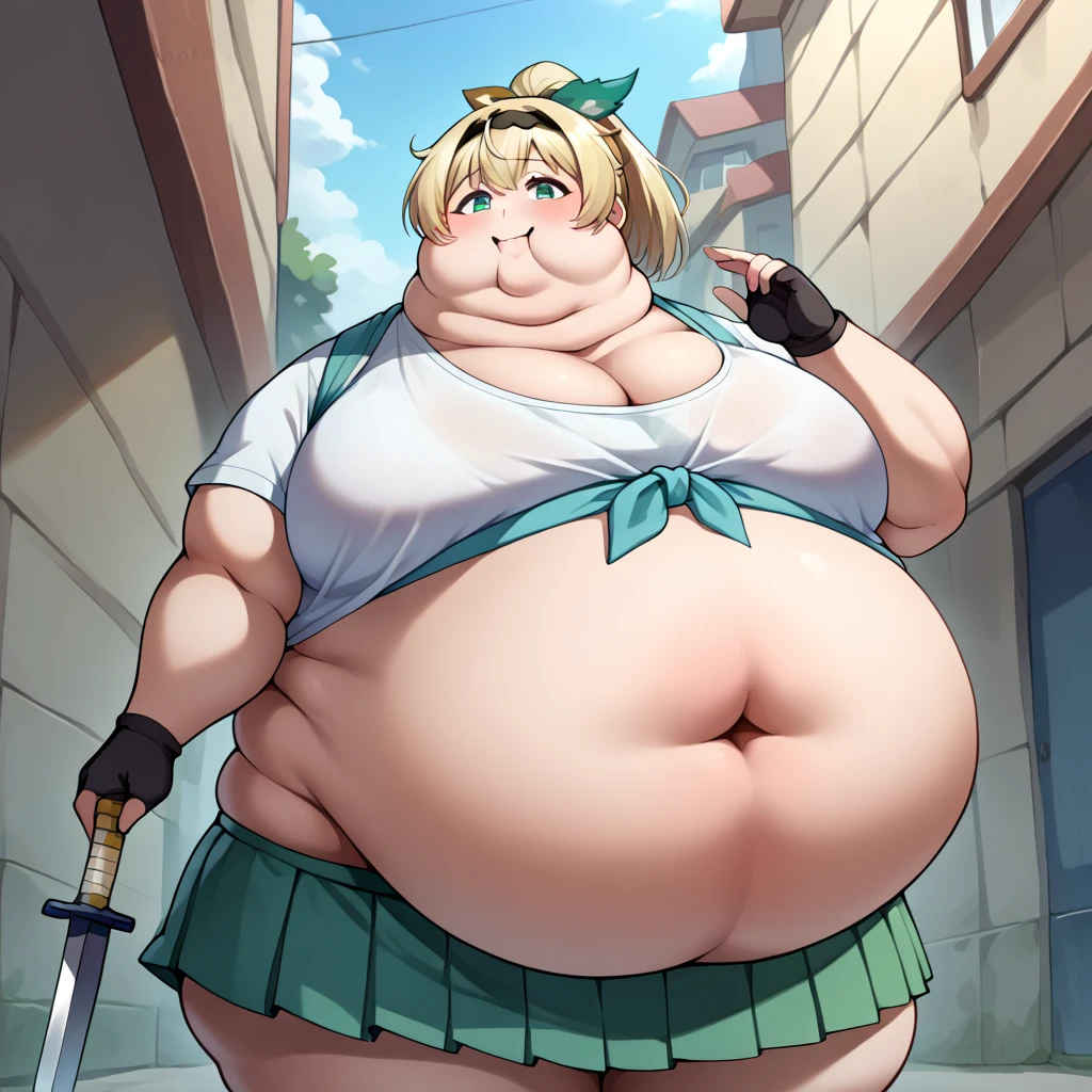 obese tanya degurechaff, uniforne miitar, obese , sorriso maligno, pequena estatura, olhos assassinos
