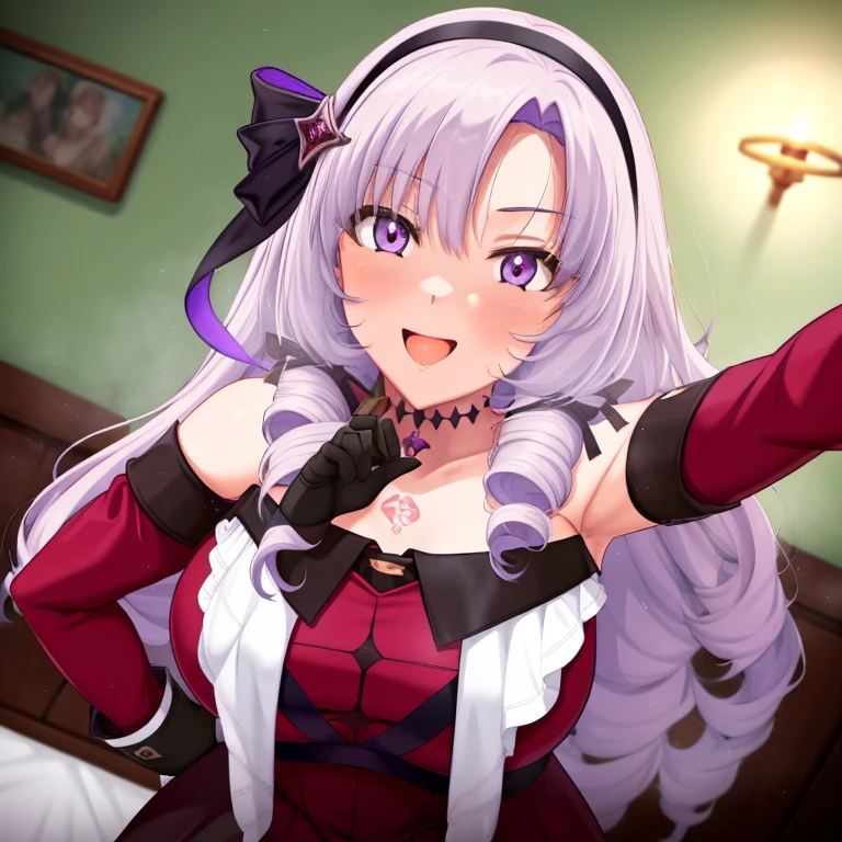 karate、dojo、The gi is exposed、are fighting、The chest is fluttering、Bra is slightly visible、I can see the cleavage、I can see your chest、I can see the side、Pink Hair、Medium Hair、Black ribbon