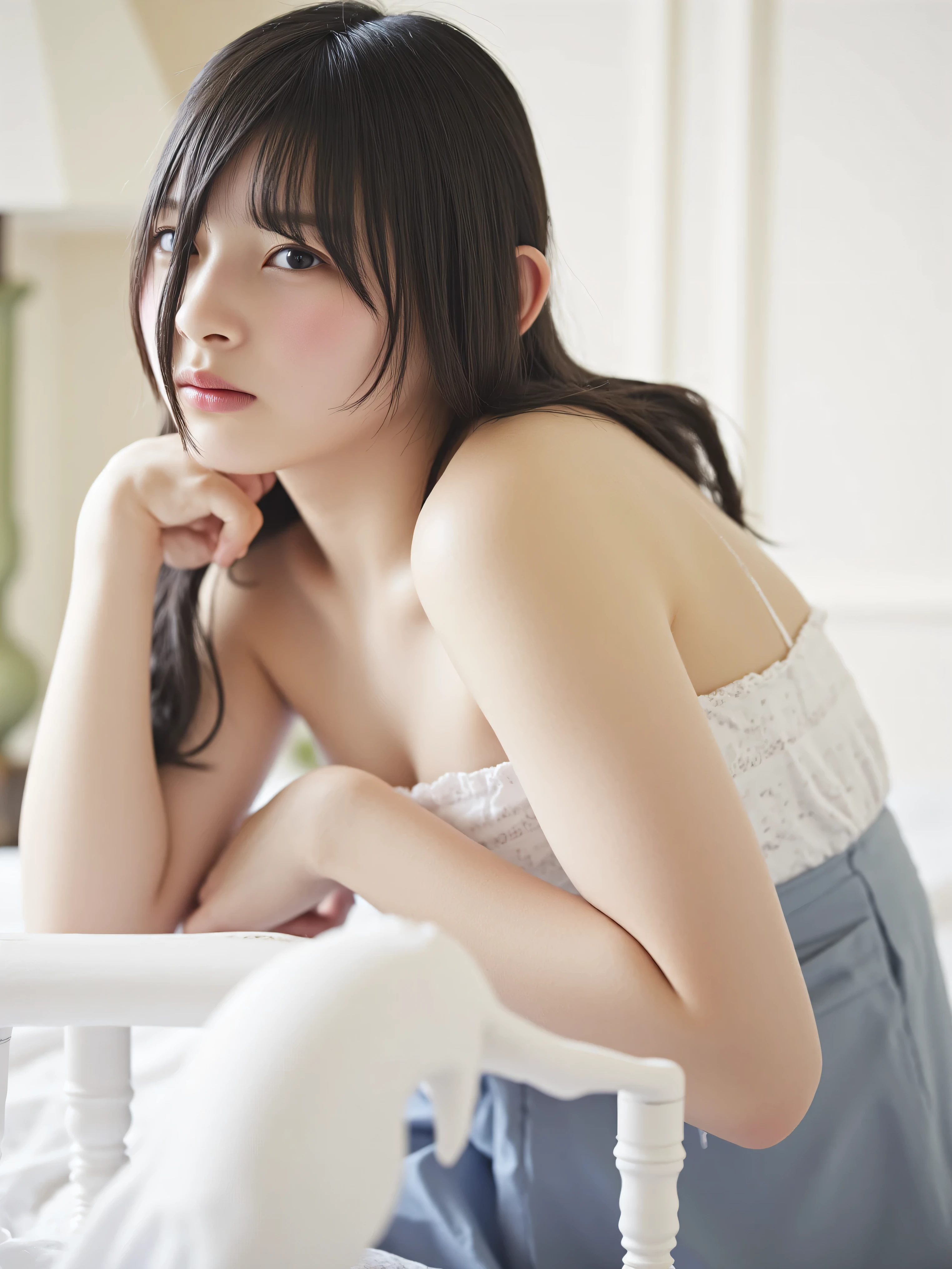 in a hotel room, age 25, bed, ((on all fours、[[Insert、Deep joy、severe pain in the hand、酔ったeye:1.2),( angle:1.5), despair, cries, ((eyeを閉じて激しく息を吸い込んでください :1.2))、 ecstatic face、 Climax expression 、 at the rocking horse 、 You can see all the way to the ceiling 、endure:1.5)), clench your teeth 、 Her whole body , beautiful, adorable by design, sweet, cute ta girl, Twin frill lace ,thigh high socks, lots of ruffles ,( adorable by design, sweet, cute), Eight-headed body, fashion model, 完璧な比率 , 大きな胸の裂けeye, Baby Doll with T-back, Garter Belt, knee socks, brushing, dildos carryingライティング, sharp concentration in nude clothes ,Bokeh,highlights, dildos carrying, Post processing ,Cinematic post-processing with an emphasis on complex human hands and fingers , ( watch viewers :1.1),(((Kamimei、、 no pants、naked、nsfw, beautiful nipples 、Big Breasts、 Valley、 feet 、 camel toe ))),(( bedの上、 rest on your back 、 from directly above))、 table top naked underneath the jacket, 1 girl, best quality, very detailed, (((blush,))), ray tracing from the waist,Perfect White Skin:1.2),reflection, at the rocking horse 、Yellow_eye, Gorgeous Necklaces, Japanese、最もcute、beautiful女性28歳、[[Insert、Deep joy、severe pain in the hand、恍惚としたeye:1.2), despair的な, I feel like criesing, exclamation mark、(( growling :1.2))、 ecstatic face、You're convulsing 、 very ticklish、 Irresistible expression , at the rocking horse 、( stand in a dark room and stare at the viewer :1.1), eyeを閉じる