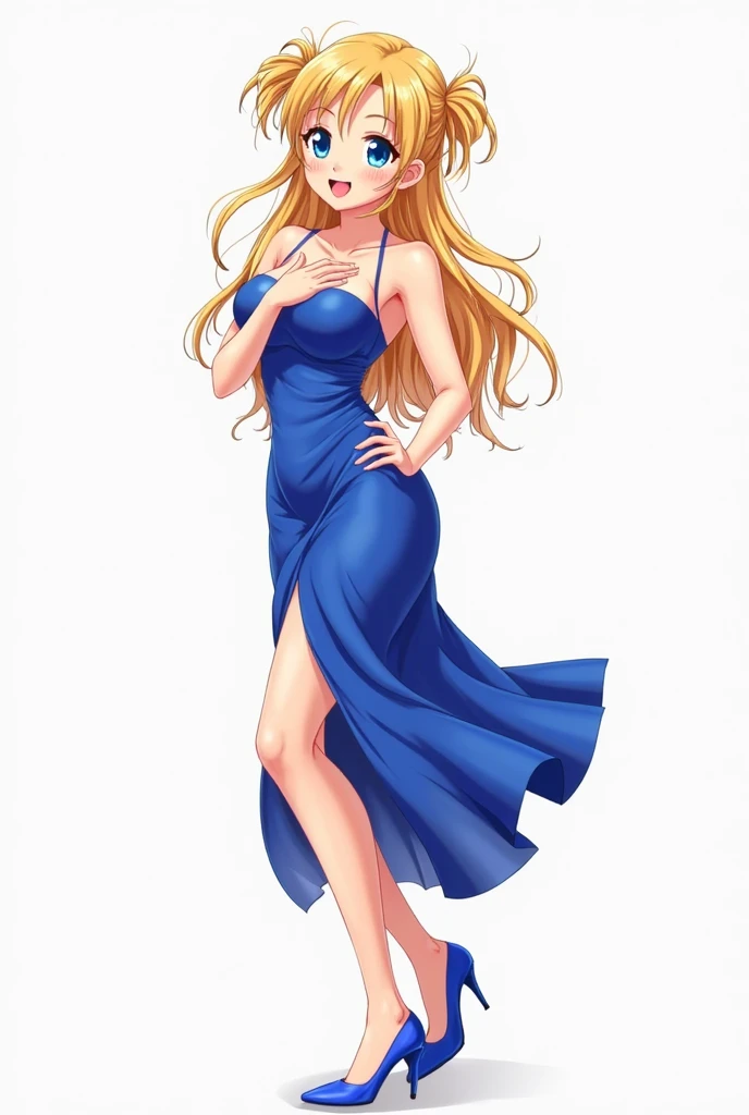 Masterpiece, absurdres, fine detail, HDR,
beautiful woman,smiling,
1girl, solo, long hair, breasts, looking at viewer, blonde hair, simple background, hat, white background, dress, cleavage, jewelry, medium breasts, standing, full body, braid, earrings, shoes, nail polish, high heels, twin braids, bracelet, legs, short dress, cleavage cutout, garrison cap, wearing edgToxic
<lora:edgToxic1:1>