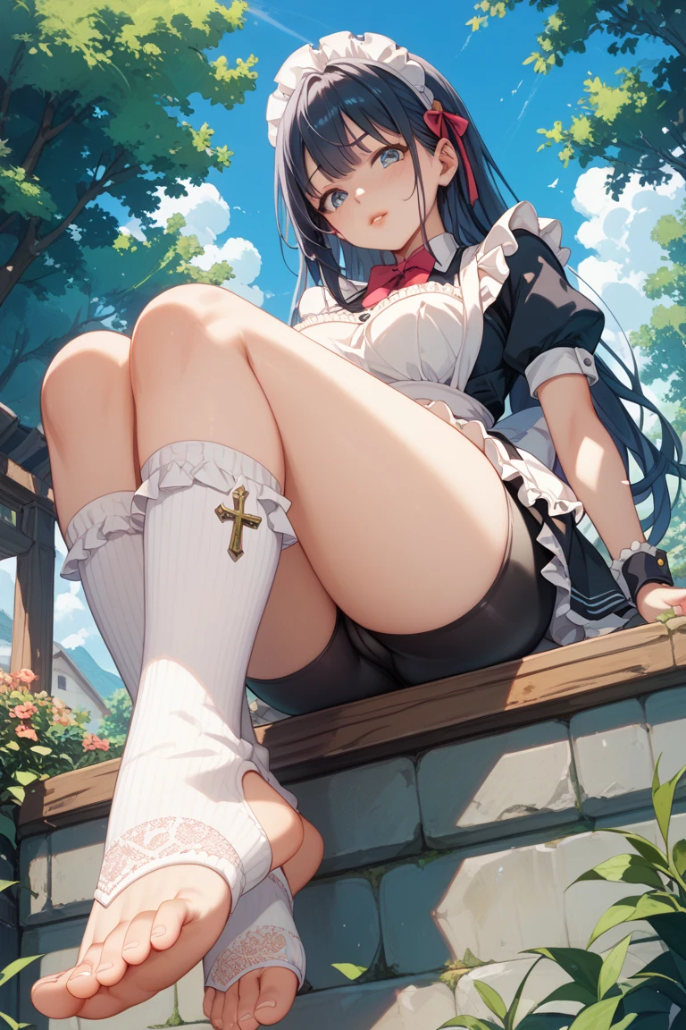 (sitting on the floor,leaning back:1.4), (against the wall,broken wall:1.3), (arms at sides:1.3), ((slouching,spread legs)), (urine puddle:1.3), (after rape:1.3),
BREAK
(absurdres,highres,ultra detailed,extremely detailed CG unity 8k wallpaper:1.3),
(((desolate alley,wasteland,ruins))), (((broken construction,rubble,debris))), outdoors, abandoned hospital, ((dark theme)),
(detailed hair:1.3), cinematic lighting, clothes reflecting light, girl, solo, BREAK
(((lace panties,white panties,lace-trimmed,frills))), wearing panties, BREAK
(((peeing self))), (dripping urine:1.4),
A lot of urine is overflowing from her crotch,
((wet panties,urine_stain))
(urine:1.3), ((peeing)), BREAK
(charmimi,black hair,ponytail,sidelocks,blunt bangs,hair ornament:1.3),BREAK
(charmimi,frill-trimmed,frills,white skirt,halterneck,blue shirt,purple capelet,black gloves,bare shoulders:1.3), lace skirt, BREAK
(white thighhighs,wearing black boots:1.3),