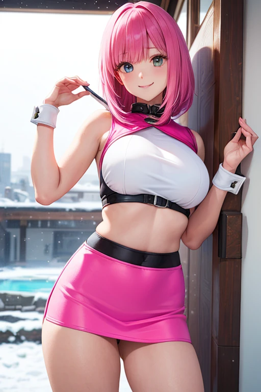 full-body close-up, create an elegant atmosphere), white short skirt, white hair shawl, graceful flowing, elegant movements, lustful smirking smile expression (red blush), floating in the air, (1girl), slim figure)