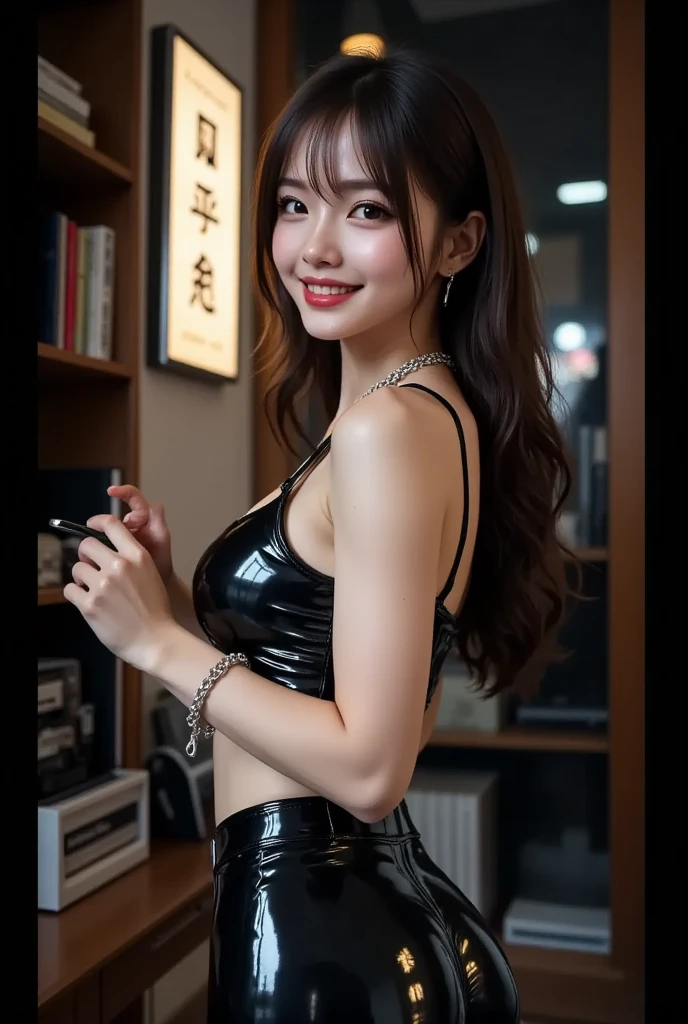 (master piece:1.5),(8K quality, Raw photo, best quality), high definition photos, professional photos, (Reality, realistic photo:1.37), ((best quality)), (25 year old Korean adult beauty), (Beautiful face with double eyelids:1.2, clear double eyelids), ((Detailed black bunny girl costume:1.2)), (large and impressive eyes, long eyelashes), Are standing, long beautiful legs,big breasts, (Photographed at the casino, The casino is very bright and luxurious.), seaweed, pose randomly, (smile with your mouth closed, Make eye contact with your audience), Wearing fishnet stockings