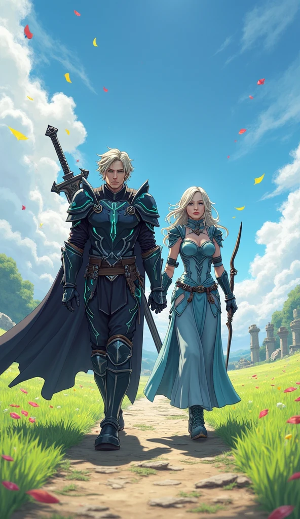 ((Best quality)), ((masterpiece)), (highly detailed:1.3)3D,tanjoreai , Amidst a realm of enchantment and mythical wonders, tales of (heroes:1.1) and (heroines:1.2) unfold. In this realm, ancient prophecies foretell the rise of a chosen champion destined to confront a malevolent force threatening to plunge the world into eternal darkness. The path to victory lies scattered across exotic and otherworldly landscapes, from mist-shrouded forests to towering crystalline peaks and (ethereal floating islands:1.1).Harnessing the arcane arts, (mighty wizards:1.1) conjure spells that weave intricate patterns of magic, while (elven archers:1.1) unleash arrows infused with ancient power. (Dwarven smiths craft legendary weapons:1.1) imbued with the essence of mythical creatures, capable of vanquishing even the most formidable foes.The heroes embark on a perilous quest, guided by ancient scrolls and cryptic riddles. Along their journey, they encounter wise mystics, shape-shifting creatures, and (mysterious sorceresses:1.1) who possess forbidden knowledge.As the heroes traverse the realms, ancient ruins and forgotten temples reveal long-lost secrets and powerful artifacts. The clash of steel and the crackling of (magical energies:1.1) echo through ancient battlegrounds, as the destiny of the world hangs in the balance. The heroes must summon unwavering courage, unwavering unity, and unlock their true potential to overcome seemingly insurmountable odds and fulfill their heroic destinies.In this realm of high fantasy, where the realms of magic and technology intertwine, where legends are born and (epic:1.2) sagas unfold, where heroes rise and villains fall, embark on a grand adventure that will captivate the imagination and transport you to a world where anything is possible,HDR (High Dynamic Range),Ray Tracing,NVIDIA RTX,Super-Resolution,Unreal 5,Subsurface scattering,PBR Texturing,Post-processing,Anisotropic Filtering,Depth-of-field,Maximum clarity and sharpness,Multi-layered textu