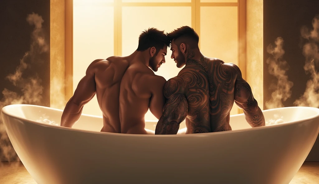 (((several handsome men get completely naked in a sauna.))) ((wearing a white open silk shirt: 1.5)). 4k, photography, masterpiece, best quality, ((3boys, wet milk)). man with round full ass,, varied poses. Ultra-detailed face, Detailed eyes. in a crowded train station. ((they are wet with milk))
