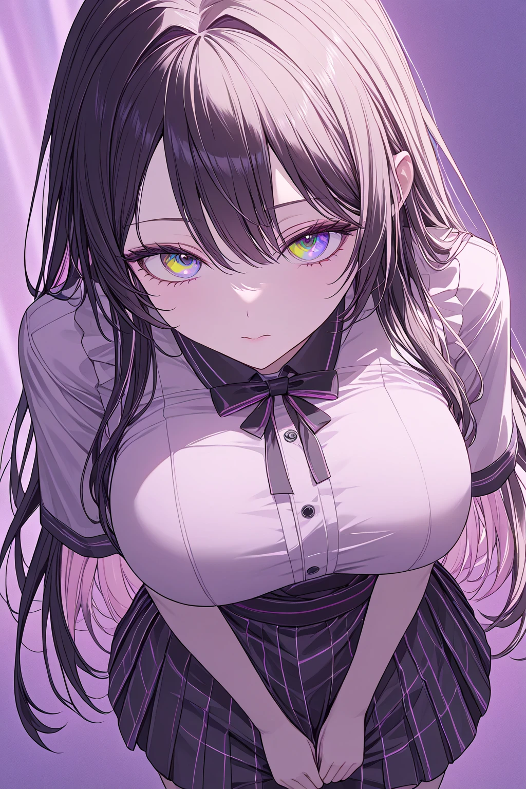 (Akemi homura), (cinematic lighting), (( girl, pov, hetero, )), flying hair, (masterpiece, best quality, ultra detailed), (breast expansion, ), (looking at viewer),