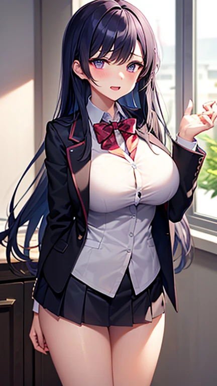 masutepiece, Best Quality,Illustration, Wallpaper, ultra -detail, Little Face Lori、(((molesting)))、Detailed eyes, Complex hairstyle、Sareme、((fear:1.5))、(Teary-eyed:1.3)、(((Cute underwear)))、(blazers、skirt by the)、ample breasts、((Morester))、((Girl being taken off her skirt by a man))