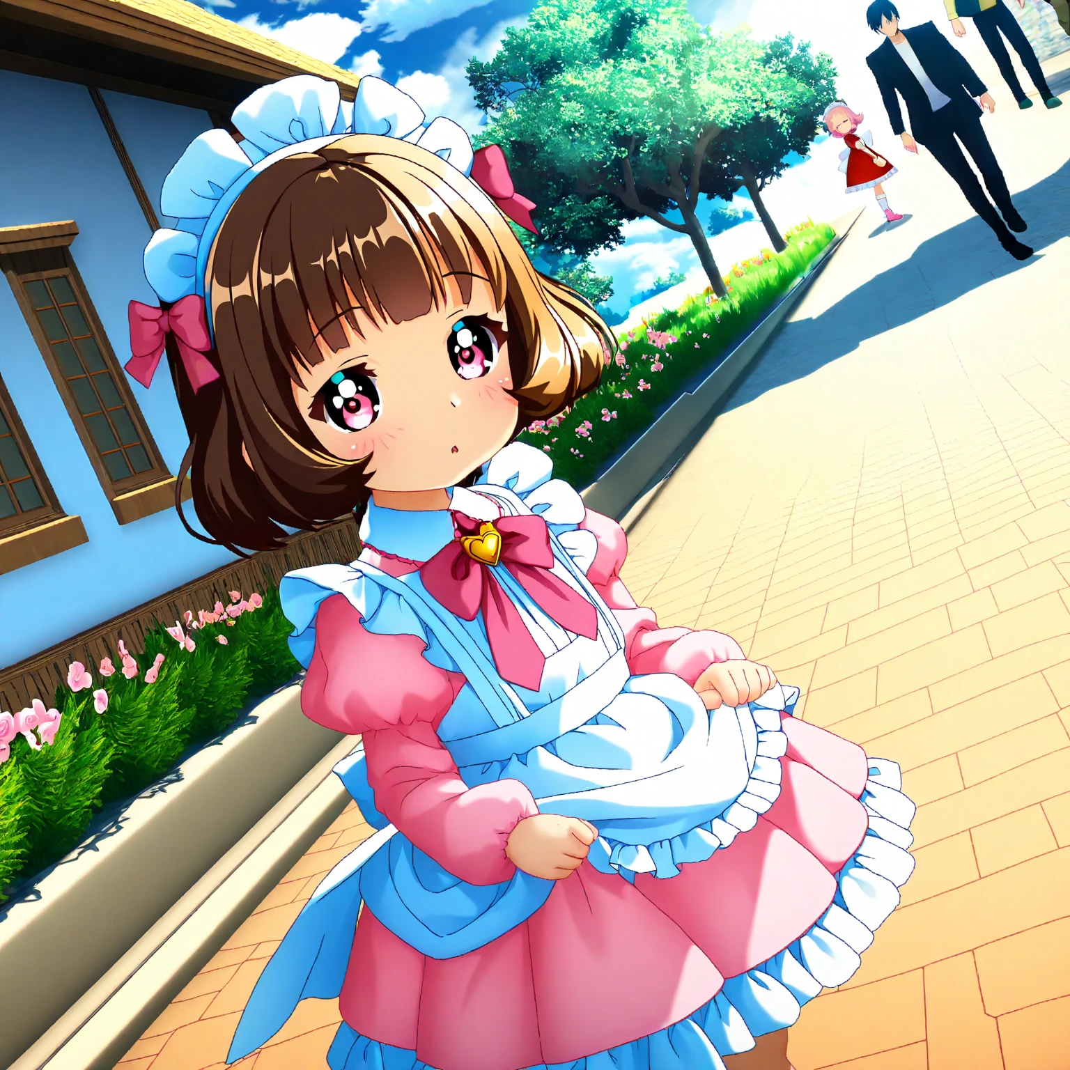 Sakura Kinomoto woman brown hair Big Breasts Waistline barefoot Nipples Bunny girl Pussy hand masturbation Love juice blush smile Twin tails Looking up Hotel