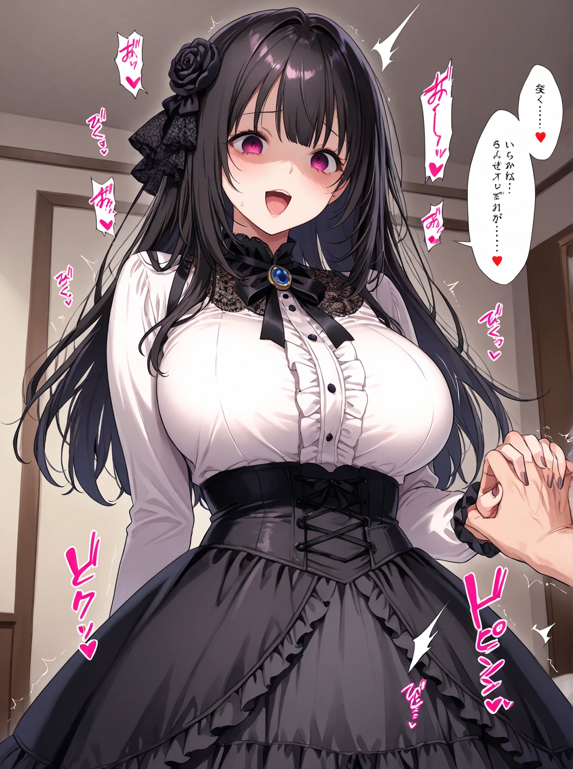 Married Woman、Married women、40 years old、Side Ponytail、Wavy Hair、kitchen、Adultery、Cheating、wedding ring、Five Fingers, mini skirt, Being petted、Highest quality, Displeased face, Black lace bra、black lace panties, Her thighs and groin are wet with love juice. 、crowd、Big 、Big Ass、Thick thighs、Big Tits、The woman feels sexual arousal、Nipples are rubbed、Having your groin touched、Reaching orgasm、指でHaving your groin touched、Cunnilingus by a pervert、Spread your legs、Obscene sound effects、Naughty sound effects、Japanese(I'm sorry)