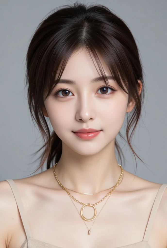 masutepiece, Best Quality, Illustration, Ultra-detailed, finely detail, hight resolution, 8K Wallpaper, Perfect dynamic composition, Beautiful detailed eyes, Women's Fashion Summer,Medium Hair,small tits,Natural Color Lip, Bold sexy poses,Smile,Harajuku、20 years girl、Cute、Sexy shot looking at camera