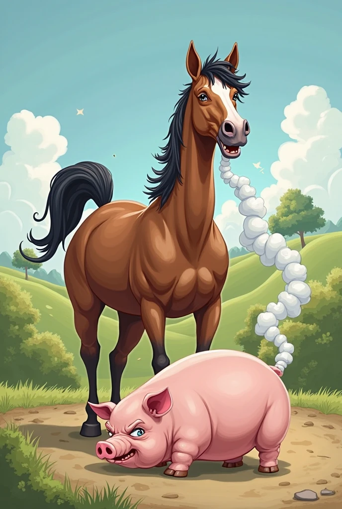 Licorne qui fait de la musculation en mangeant un hamburger