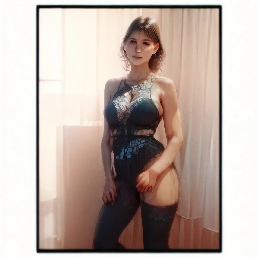 ((best quality, masterpiece, 8K)), (detailed), 12 year old girl ((petite, very, extremely, flat chest, flat chest, flat chest, very small)), sheer lace tight blue night dress, in a waiting room,